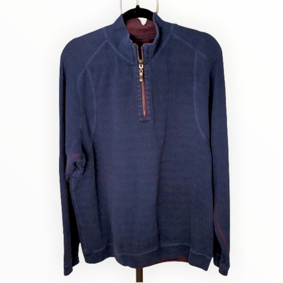 Tommy Bahama Other - Tommy Bahama navy blue 1/4 zip pullover sweater L